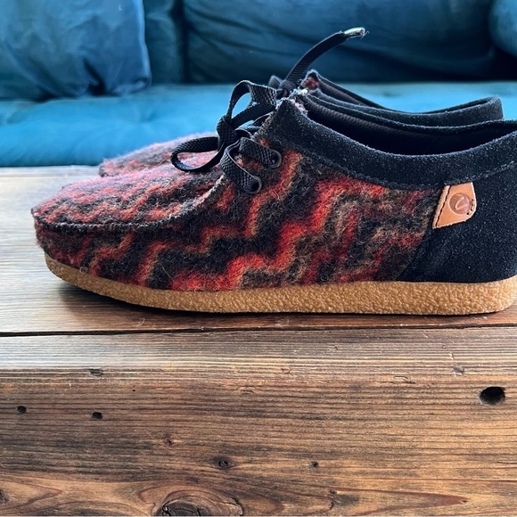 CLARKS WALLABIES WOOL AZTEC SHACRE II CHUKKA BOOTS MENS SIZE 8 WOMENS 10 main image 7